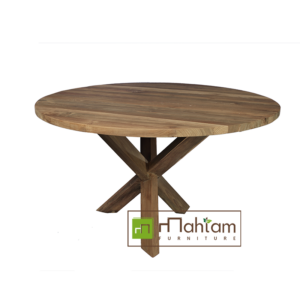 Recycled Teak Dining Table Round 120